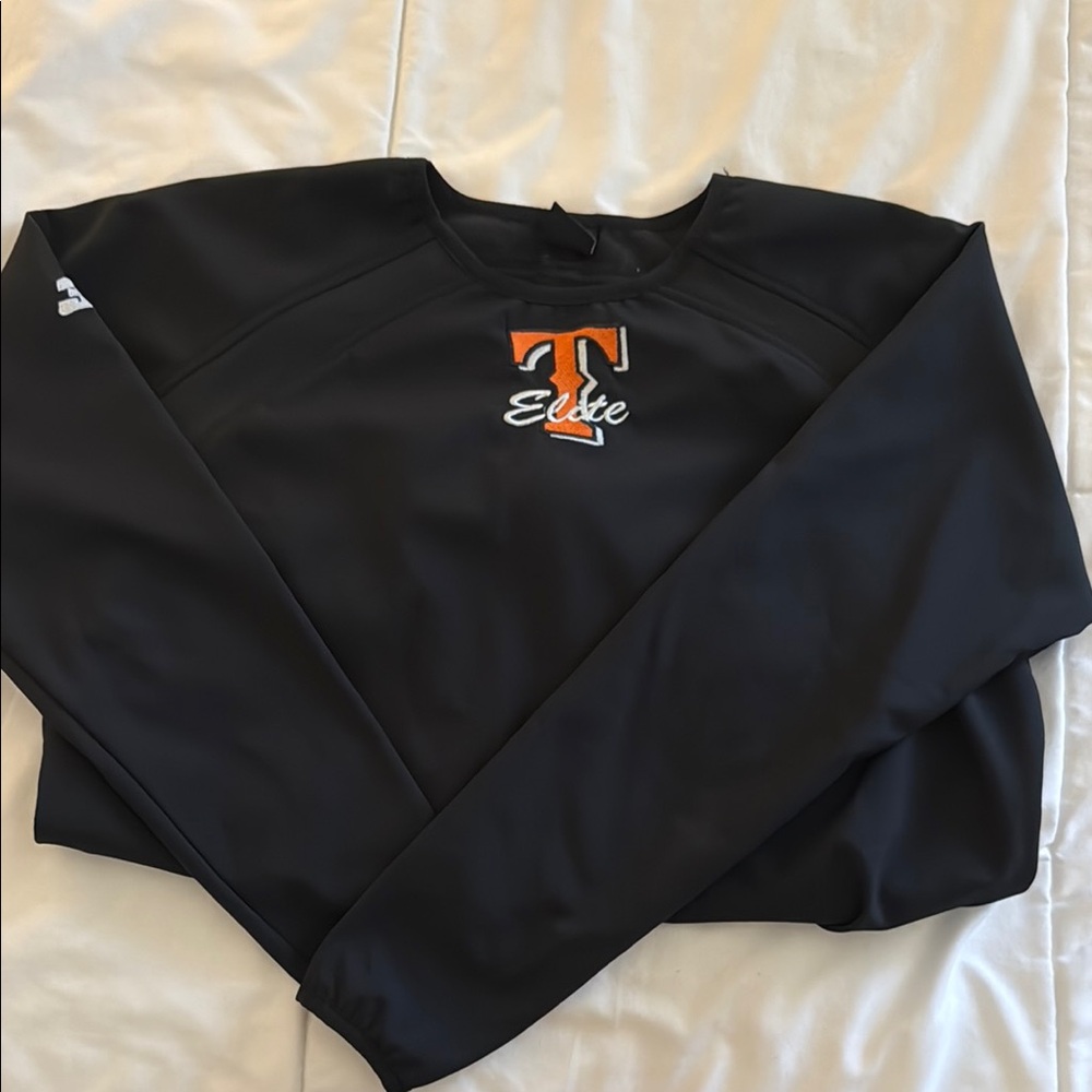 Black Sweatshirt with Orange Number